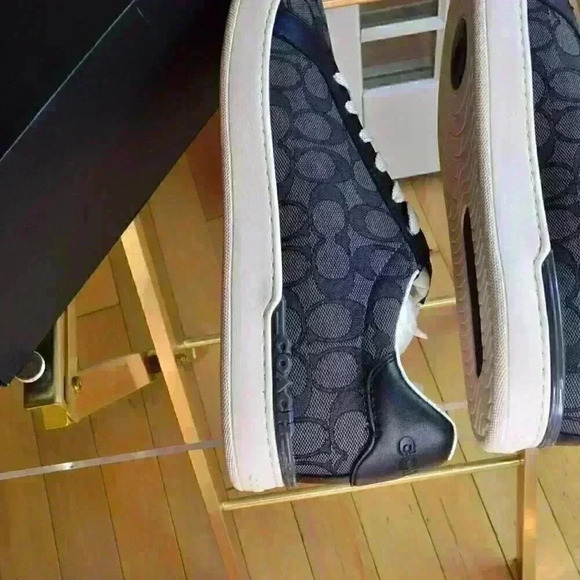 Coach CI077 Clip Low Top Sneaker In Signature Jacquard Men Size 11.5 - Picture 8 of 10